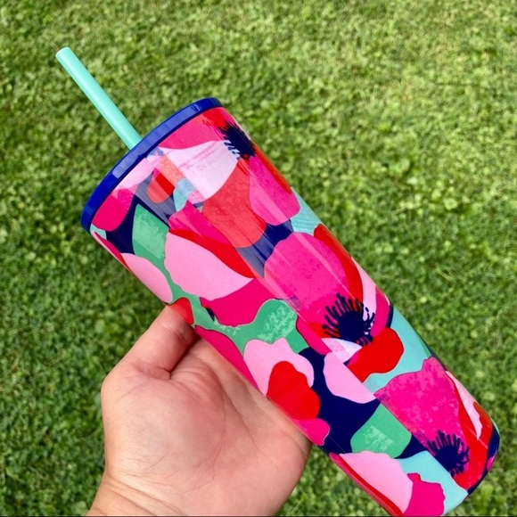 STARBUCKS 2019 Peony Poppy Stainless Tumbler UK - Picture 2 of 7